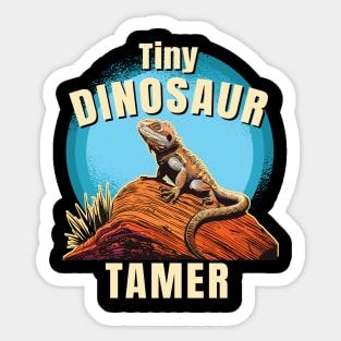 Fun Bearded Dragon Reptile Tiny Dinosaur Tamer Sticker